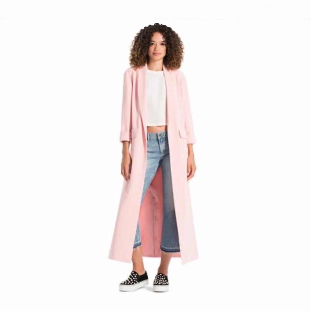Alice + Olivia Angel Long Pink Coat